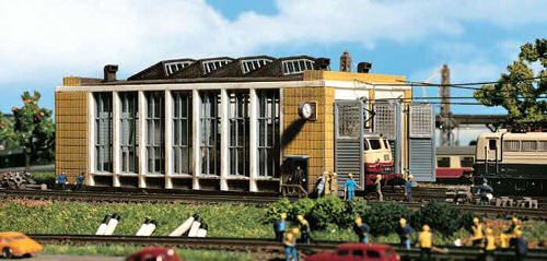 Modern Engine Shed with Automated Doors