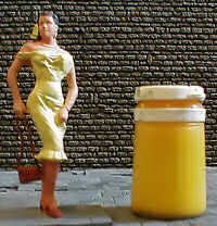 Figure with paints to be used
