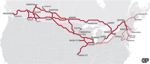Canadian Pacific Route Map