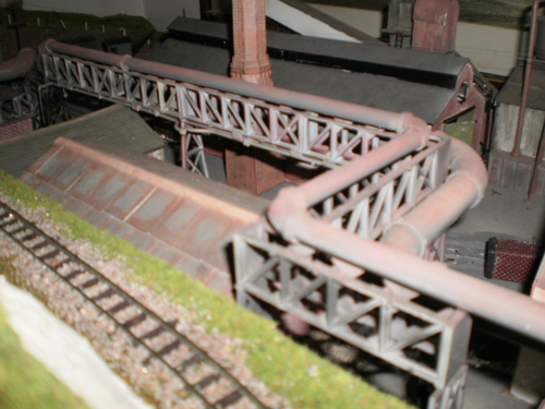 Dapol Signal Gantry Kit used as pipe gantry