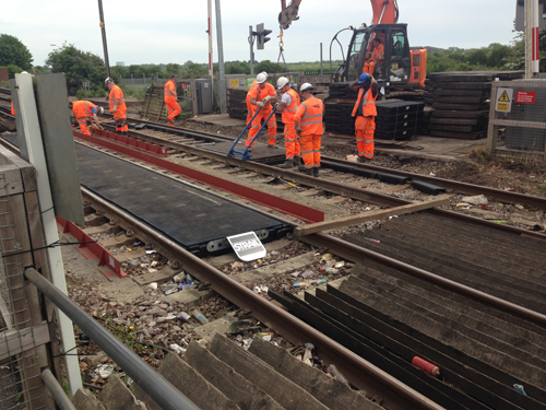 Ford Level Crossing Clipping to the Rail Head