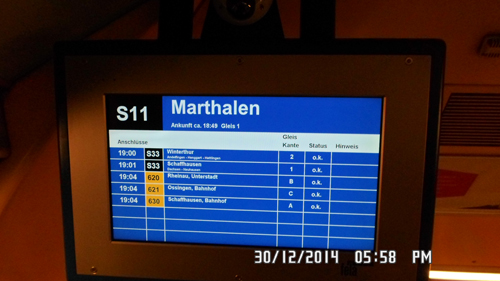At each station, the displays give details of all connecting services.