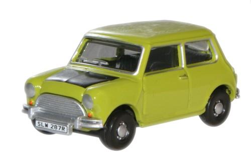 Oxford Diecast 76MN005 Mini Car Classic Lime Green (Mr Bean)